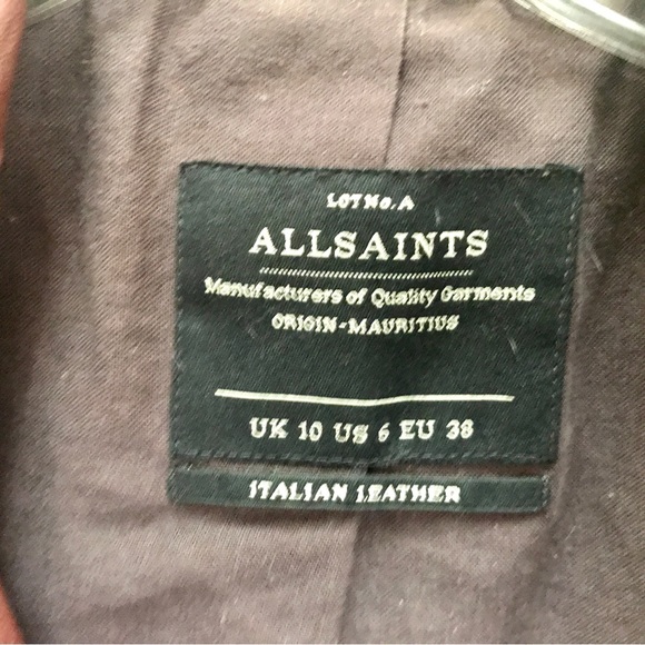 Allsaints oxblood leather jacket - Picture 7 of 9